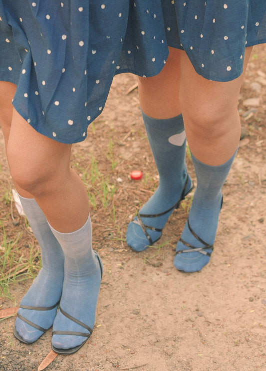 Blue Hearts Socks